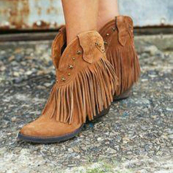 Free People Very Volatile Fringe Booties - Picture 2 of 8